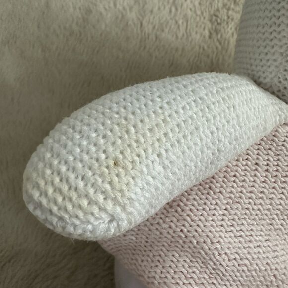 Living Textiles Rory Puppy 12" Plush Rattle Lovey Dog Knitted Stuffed Animal - Picture 3 of 6